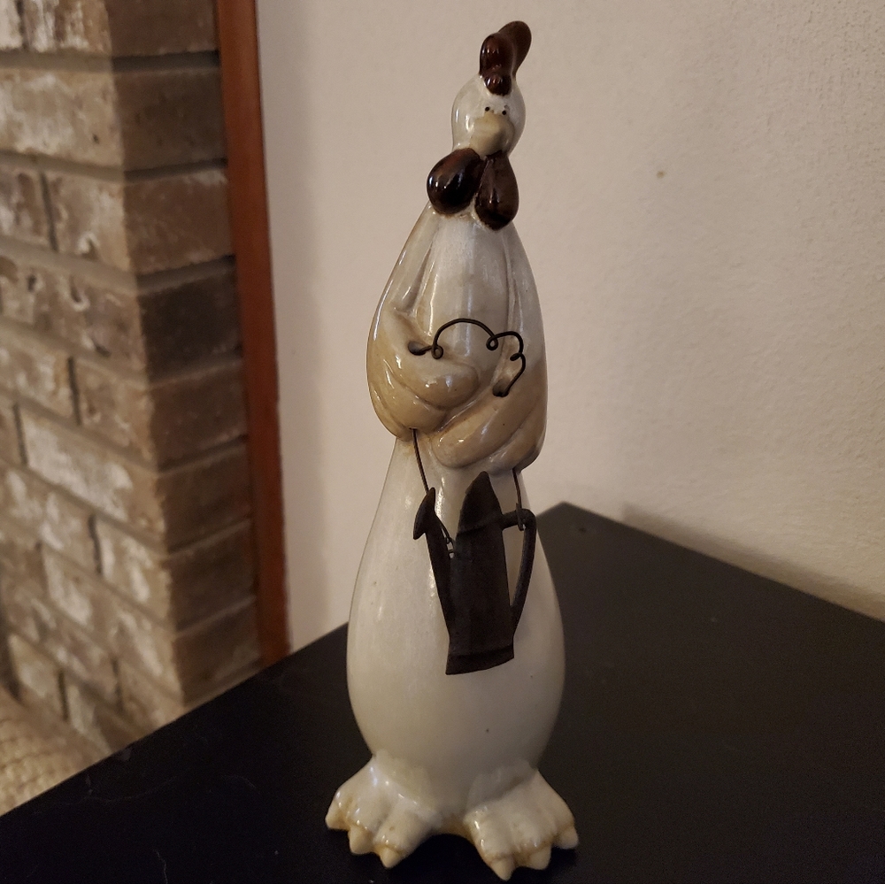 Ceramic Rooster chicken figurine farmhouse country primitive garden home decor - Picture 16 of 16